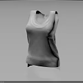 White Sleeveless Vest With Pocket Simple Design Casual Daily Wear