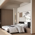Modern Bedroom Interior Design With Wooden Wardrobe Natural Light And Wooden Floor