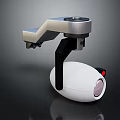 Projection Monitoring Device With Mechanical Arm White Spherical Body And Projection Lens