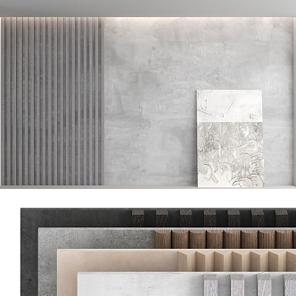 Modern wall panel 3d model