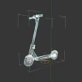 Modern White Electric Scooter With Black Handlebar And Wheels For Urban Use
