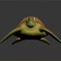 Colorful Turtle Shaped Household Decorative Item With Vibrant Green Orange And Yellow Shell