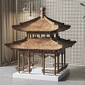 New Chinese style ornaments gazebo ornaments 3d model