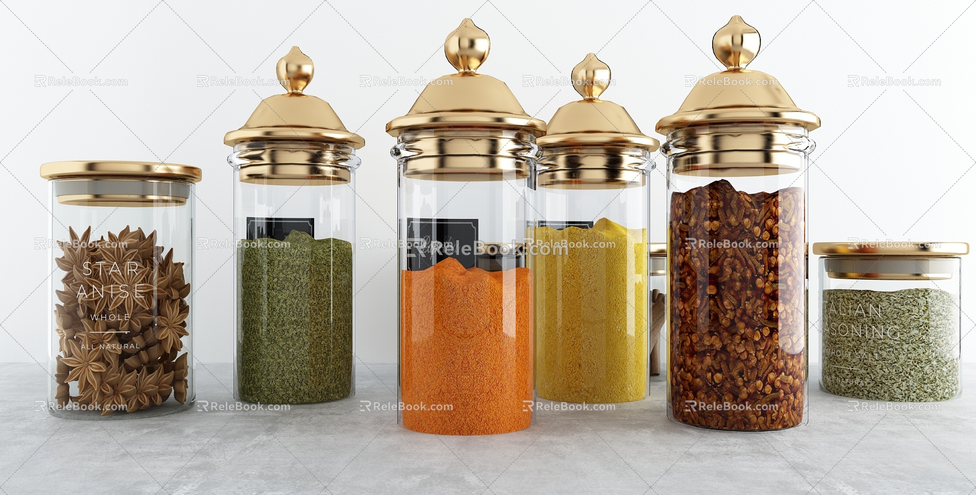 Modern Seasoning Bottle Kitchen Condiment 3d model