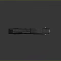 3D Rendered Black Tactical Pistol With Modern Design And Textured Ergonomic Grip