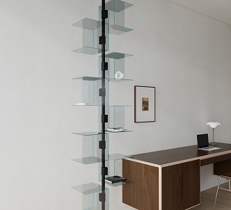 Glass Bookcase Bookshelf 3d model