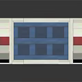 Industrial White Mechanical Base With Red Accents And Blue Grid Design