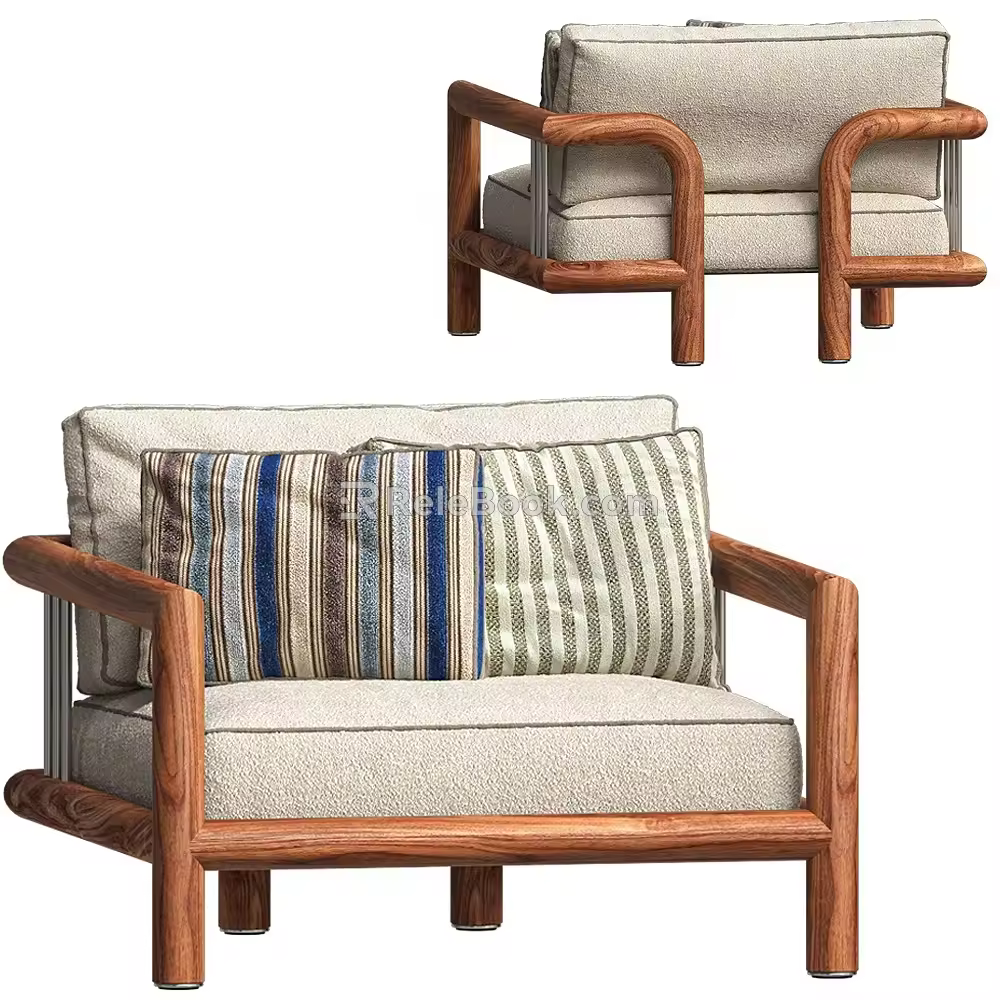 imane casual single chair 18 3d model