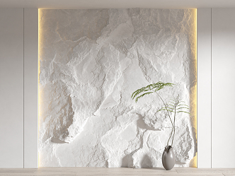 Modern background wall rubble wall fused rock cement board 3d model