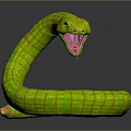modern snake cobra venomous snake python 3d model