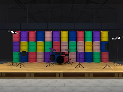 Concert Small Music Festival Drum Concert 3d model Concert Small Music Festival Drum Concert 3d model