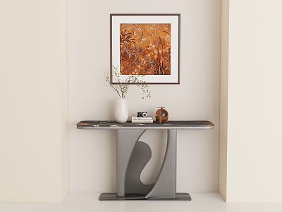 Modern Light Luxury End View Desk 3d model