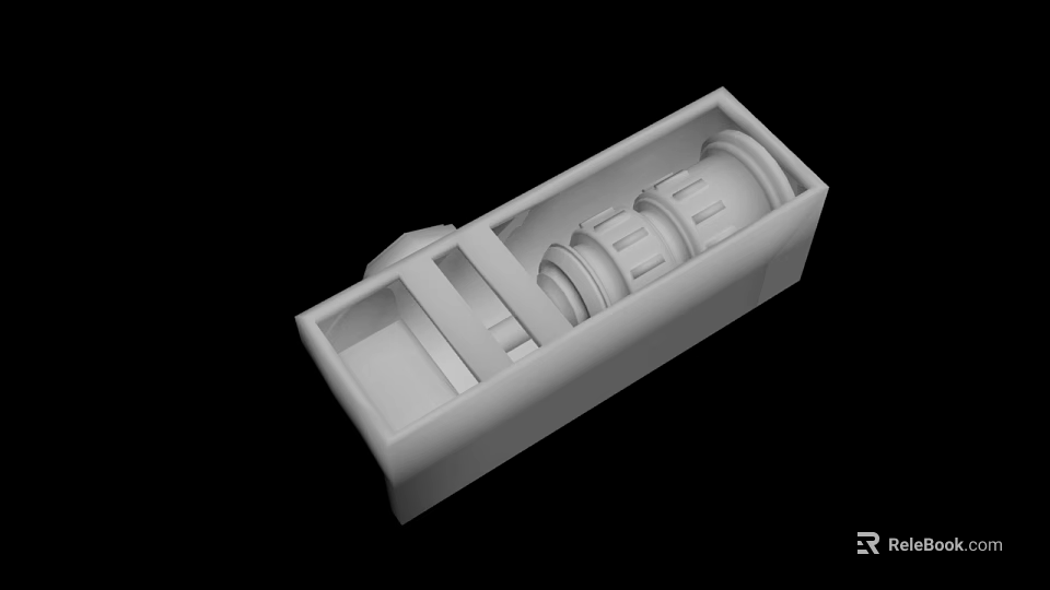 Single Sofa 3D Model In White With Structural Design Details 3d model 