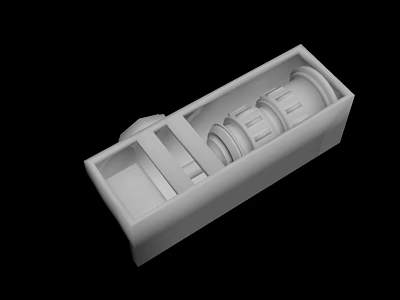 Single Sofa 3D Model In White With Structural Design Details 3d model