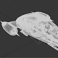 Futuristic White Spacecraft With Transparent Cockpit And Passenger Seats For Space Travel