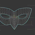 Game and Movie Character Mask Design with Sharp Edges and Black Details