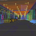 Station Interior With Ticket Machines Turnstiles Benches Windows And Modern Ceiling Design