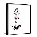Minimalist Female Figure Drawing With Sketch Lines And Pastel Brushstrokes On White Background