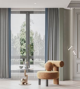 Modern Curtains 3d model