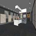 Marble Tile Exhibition Hall Modern Exhibition Hall 3d model