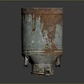Vintage Rustic Metal Milk Can With Classic Design Home Decor 3d model