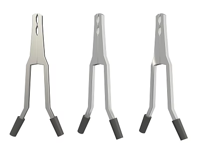 Stainless Steel Hardware Tools with Black Handles Set of Three Pliers 3d model