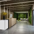 Office Front Desk Company Front Desk 3d model