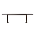 Modern Dark Wood Dining Table Design With X Shaped Legs And Sleek Style