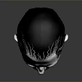 Black And White Medical Head Model With Detailed Facial Features For Training