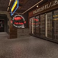 Charcoal Fire Restaurant With Barbecue Lobster Drinks Outdoor Seating Lanterns String Lights