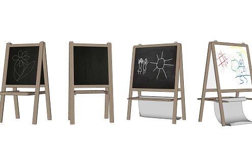 Modern Blackboard Children's Blackboard Drawing Board Writing Board 3d model