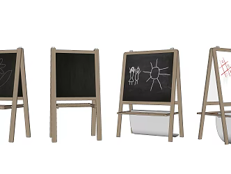 Modern Blackboard Children's Blackboard Drawing Board Writing Board 3d model