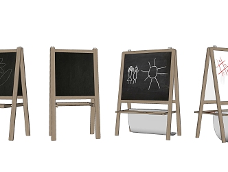 Modern Blackboard Children's Blackboard Drawing Board Writing Board 3d model