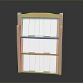 Modern Wooden Three Tier Storage Shelf With White Panels And Simple Design