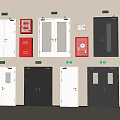 Various Styles Of Double Doors With Glass Panels And Different Colors For Interior