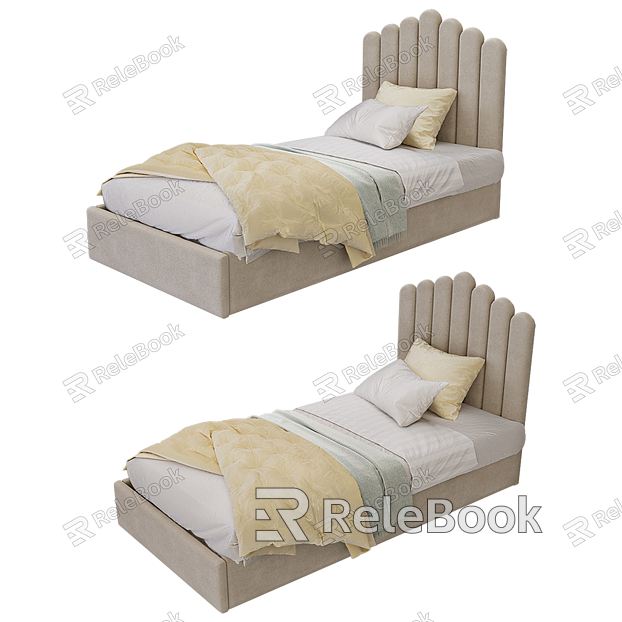 Modern Single Bed Double Bed Backrest model