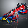 Astronaut Standing Next To Futuristic Space Kart For Cosmic Exploration Mission