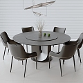 Dining table and chair combination 3d model