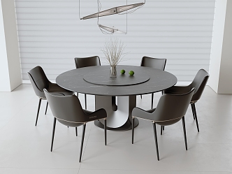 Dining table and chair combination 3d model