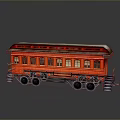 Red Vintage Train Carriage Model With Classic Design Multiple Windows And Reflective Surface