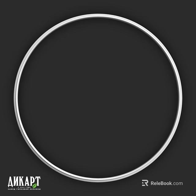 Metallic Silver Circular Component With Smooth Edge On Black Background 3d model 