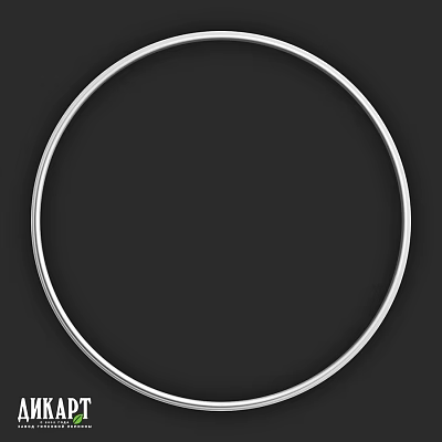Metallic Silver Circular Component With Smooth Edge On Black Background 3d model