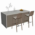 Bar chair combination 3d model