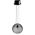 Modern Spherical Pendant Light With Black Metal Wire Frame For Interior Decoration 3d model
