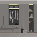 Modern Wardrobe Interior Design With Hanging Clothes Storage Compartments Shoes Bags And Drawers