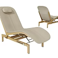 Modern Lounge Chairs With Wooden Frame And Beige Cushion For Comfortable Relaxation
