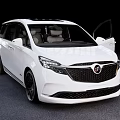 White Modern Family Van With Sliding Doors And Spacious Interior Design