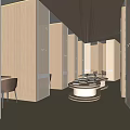School Study Room Rest Area Reading Room 3d model