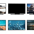 Six TVs Displaying Scenic Landscapes And Nature Scenes Arranged In Grid