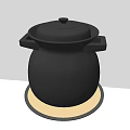 Two Black Modern Design Kitchen Electric Pots With Lids For Home Cooking Appliances